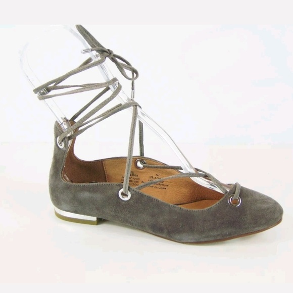 Halogen - Gray Suede‎ Nella Ghillie Flats - Picture 1 of 7